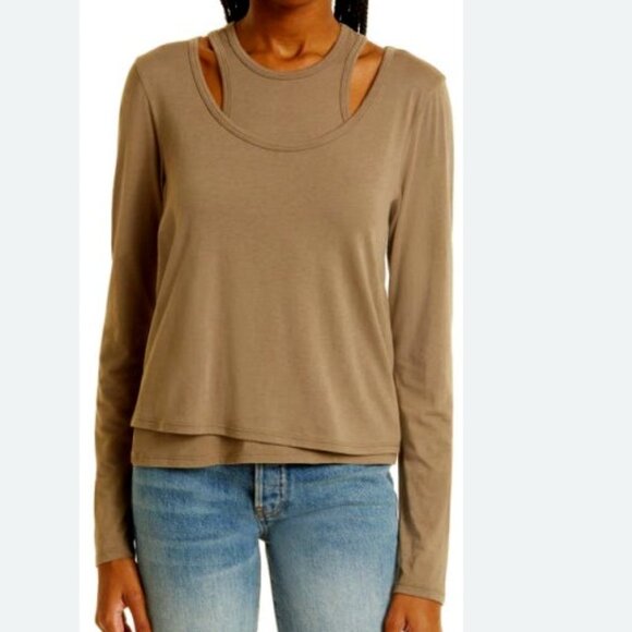 Pistola Set  Leah Layered Long Sleeve Top - Picture 1 of 9